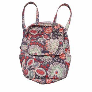 Vera Bradley Quilted Small Backpack Blue/Grey, Orange, Mint